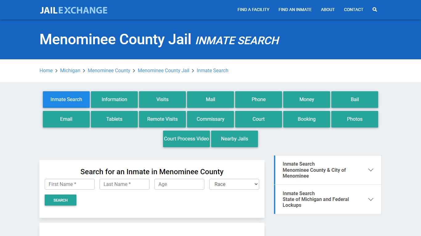 Menominee County Jail, MI Inmate Search: Roster & Mugshots